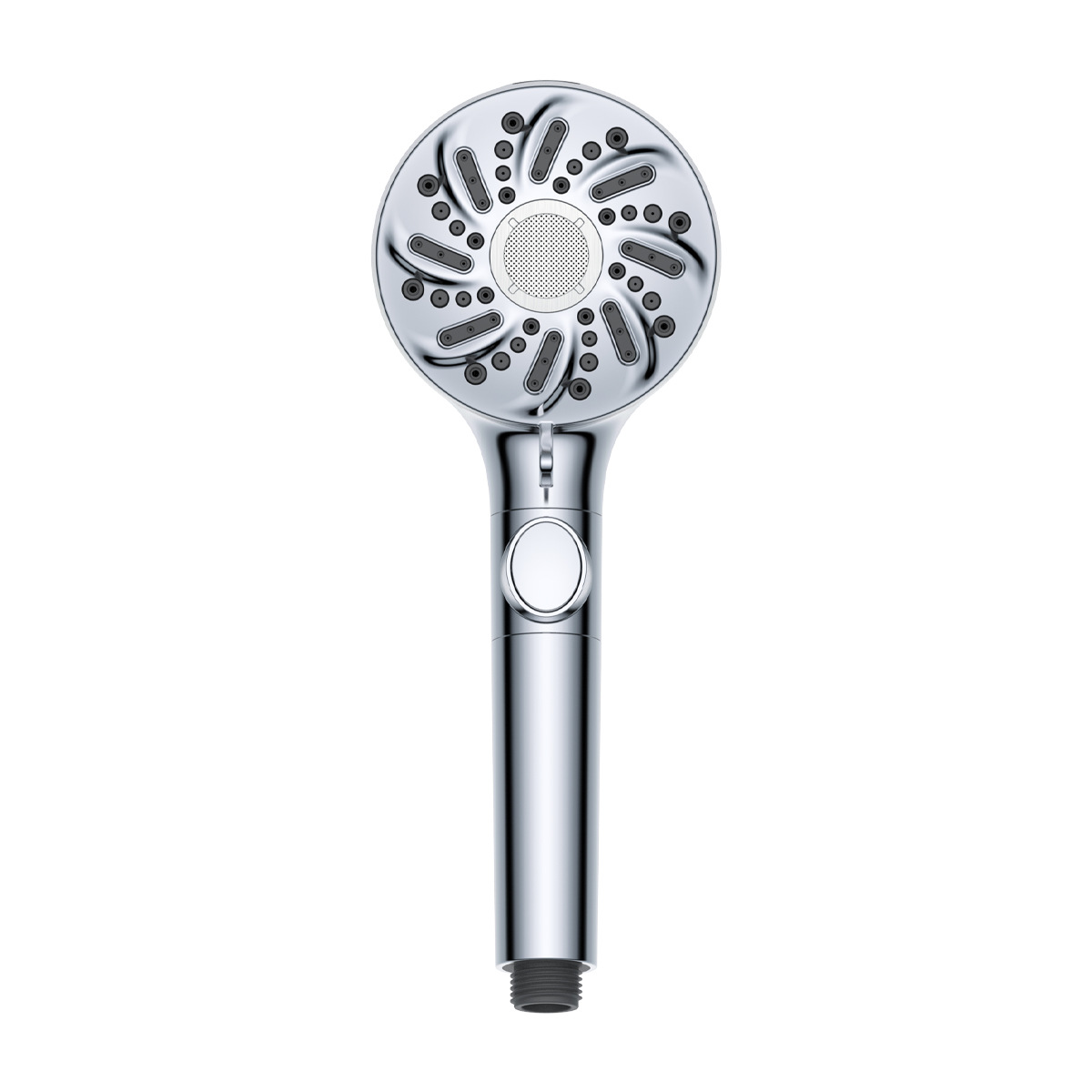 KSM-SH-MB09 9-Function High-Pressure Microbubble Mist & Rain Dechlorinating Handheld Shower - Quanzhou Keshiman Sanitaryware Source Factory Wholesale (Thickened Virgin ABS + Liquid Silicone Self-Cleaning Jets, 6-Layer Mirror Chrome (Passes 24h Acid Salt Spray))