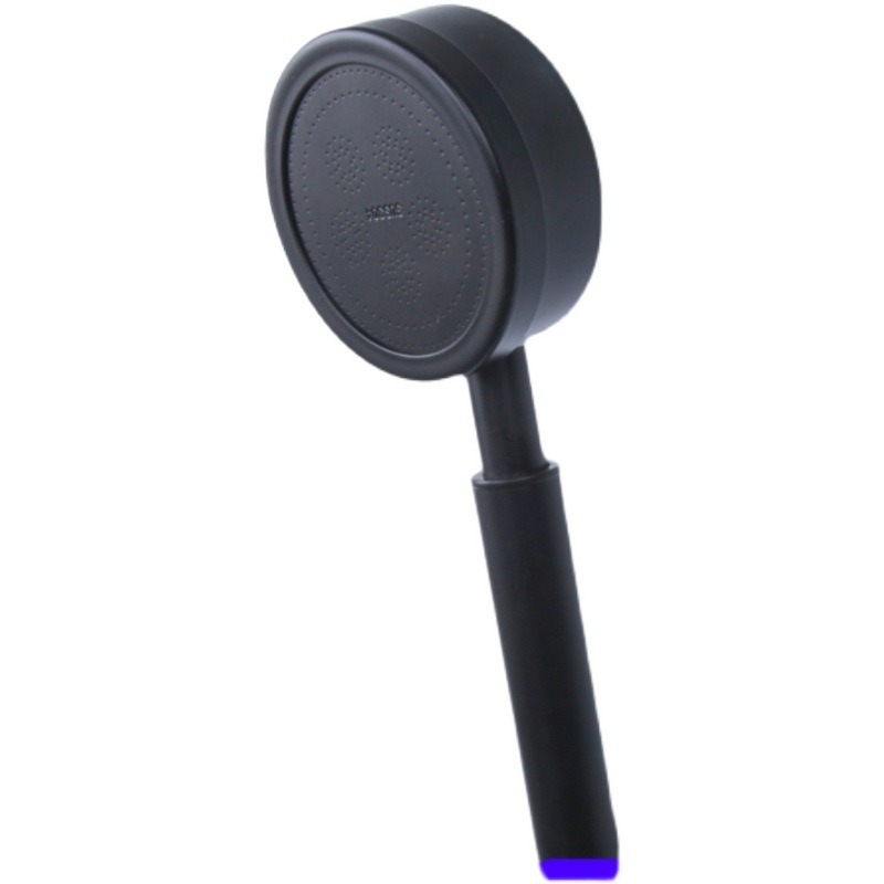 KSM-SH-SS304 Matte Black 304 Stainless Steel Waist-Grip Filtered Booster Handheld Shower - Quanzhou Keshiman Sanitaryware Source Factory Wholesale (100% SUS304 Stainless Steel Drop-Resistant Body, Anti-Scale Matte Black Nano Coating)