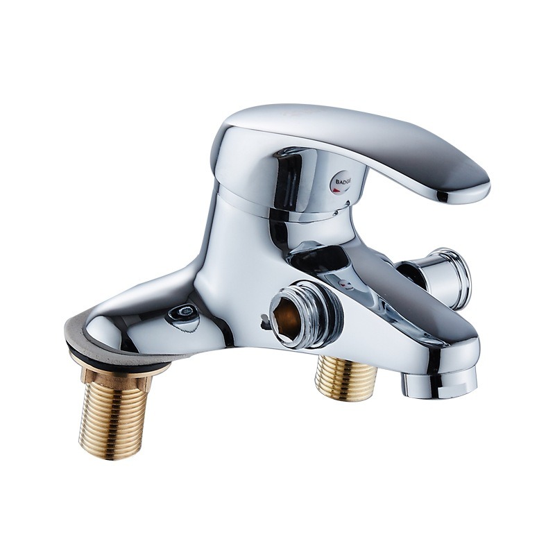 KSM-BF-DH07 Solid Brass Dual-Hole Deck-Mount Basin and Shower Diverter Mixer Faucet (ID 645919255053)