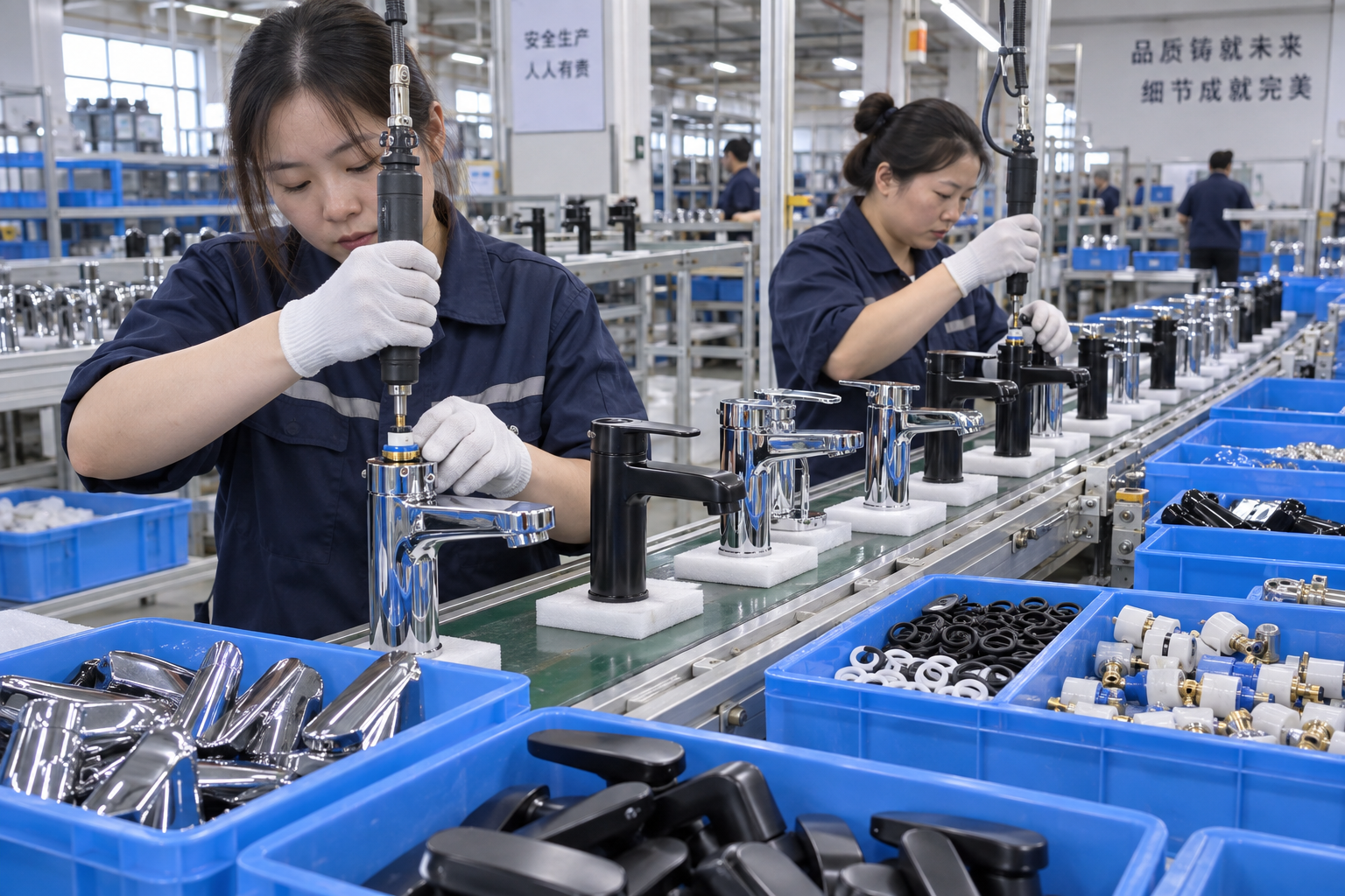 Standardized Torque-Controlled Faucet Cartridge and Mixer Assembly Line