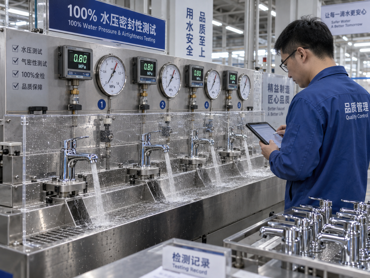 100% 0.80 MPa Hydrostatic Water Pressure and Pneumatic Airtightness Testing Bench