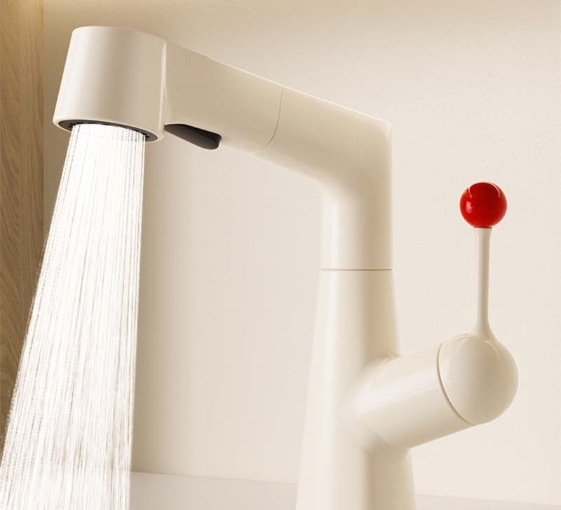 KSM-BF-PL02 Dual-Mode Pull-Out Lift Bathroom Vanity Basin Mixer Faucet