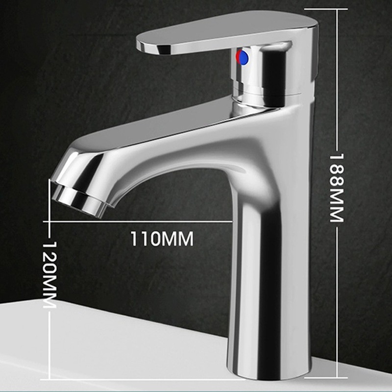 KSM-BF-DM05 Single-Hole Commercial Basin Mixer (188mm Height x 110mm Reach x 120mm Spout Height, ID 808815937810)